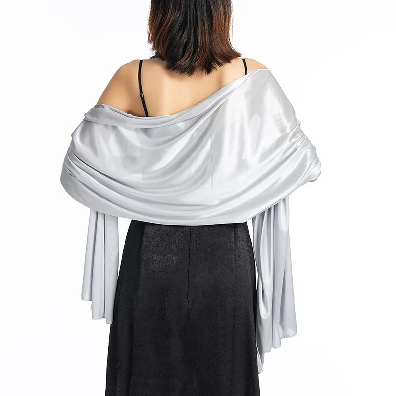 Elegant Silky Evening Dresses Shawls for Women Wedding Party Shawl Bride Bridesmaid Boleros Shrugs Banquet Capes Wraps 260302