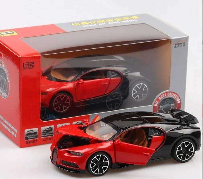 1:32 Bugatti Chiron Sports Metal Alloy Diecasts & Toy Vehicles Car Sound and Light Model For Children Z260306