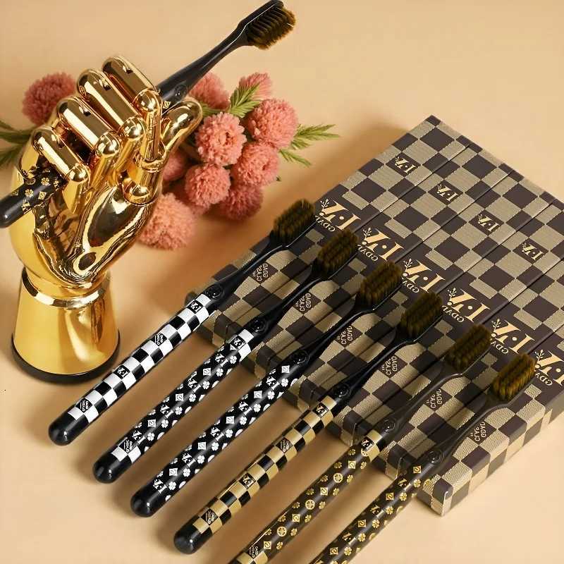 6-Piece Mixed Color Luxury High-Grade Toothbrush Set with Soft Bristles for Daily Home Teeth Cleaning & Oral CareT260307