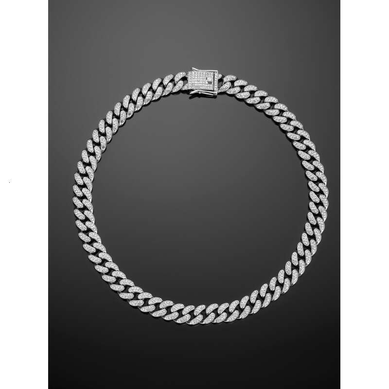 Cross-border bestseller 13mm Cuban chain high-quality alloy diamond necklace, men's women's bracelet, European and American hip-hop jewelry
