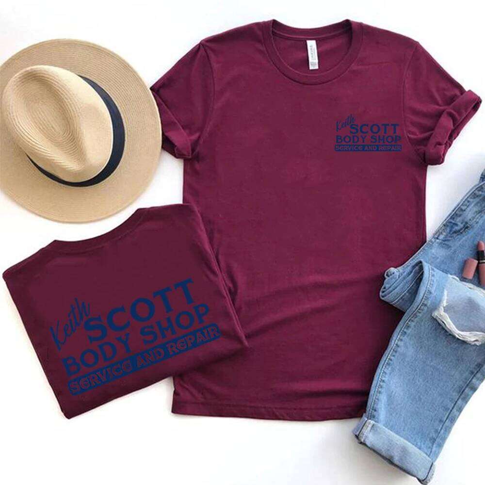 Keith Body Shop T-shirt Tv Showe One Tree Hill Shirt Ravens Basketball Tee Retro 2 Side Print OTH Lucas Nathan Scott Tops XJ260306 XJ260306