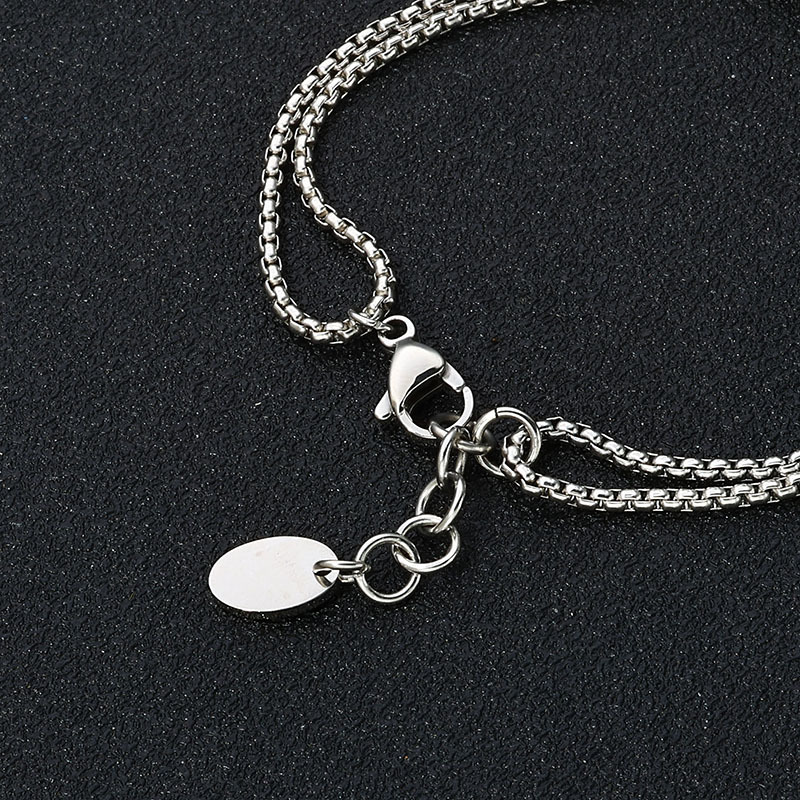 Fashionable Hot Selling Stainless Steel Bracelet Jewelry Temperament Womens Trend Versatile High End Feeling Ruby Light Luxury Titanium Steel Jewelry