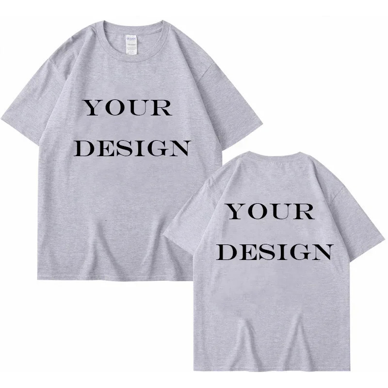 Unisex Cotton Tshirt Customized Printed Fashion T Shirt Harajuku Top DIY Your Like Po or T-shirt Fashion Custom Top 260304