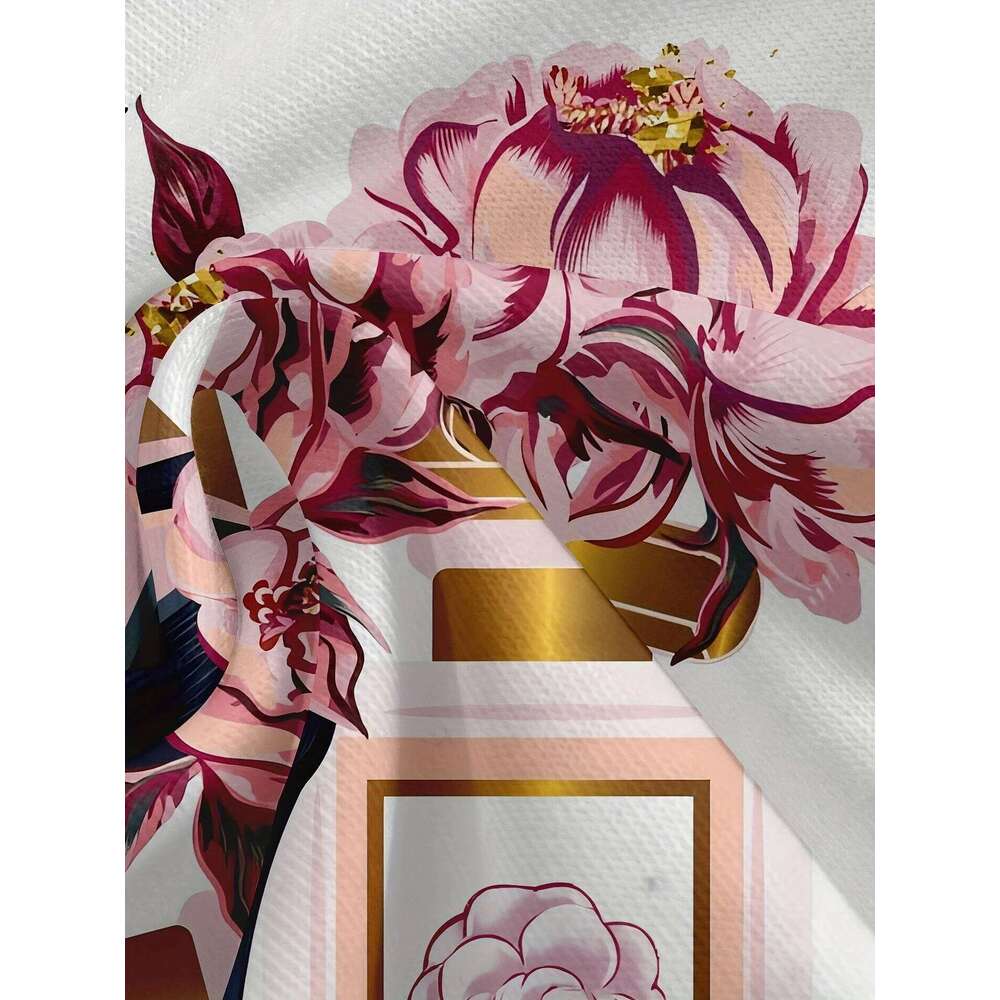 Chic 3D Pink Rose & Black High Heel Print T-Shirt for Women - Casual Short Sleeve Crew Neck Top Breathable XJ260306