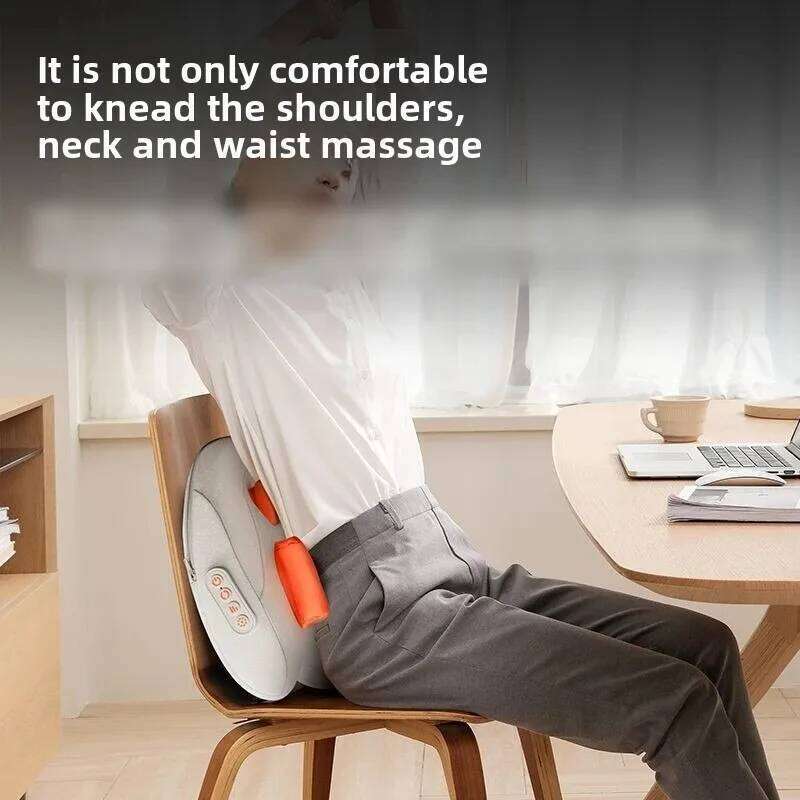 JAIYORL Trapezius Electric Massage Pillow Wireless Car And Home Massager Heating Waist Neck Leg Cervical Shiatsu Kneading 26Y0307
