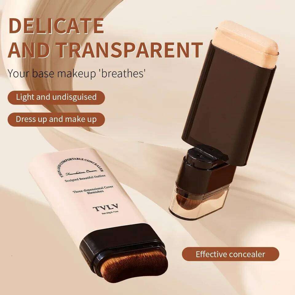 TVLV eraser foundation make-up stick 20g, with brush to brighten skin liquid foundation, long-lasting makeup concealer 26Li0306