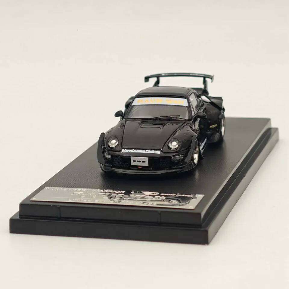 Street WARRIOR SW 1/64 for RWB 993 Black Sport Car Diecast vehicle toy models Collection Auto Gift Z260306