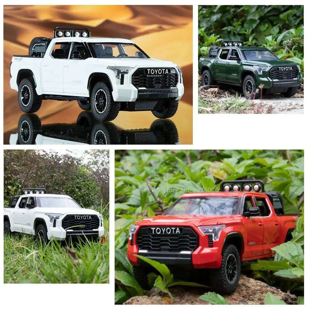 1:24 TUNDRA AE86 Alloy Cars Models Diecast Toys Vehicles with Pull Back Sound Light Simulation Miniature Car Toy Kids Boys Gifts Z260307
