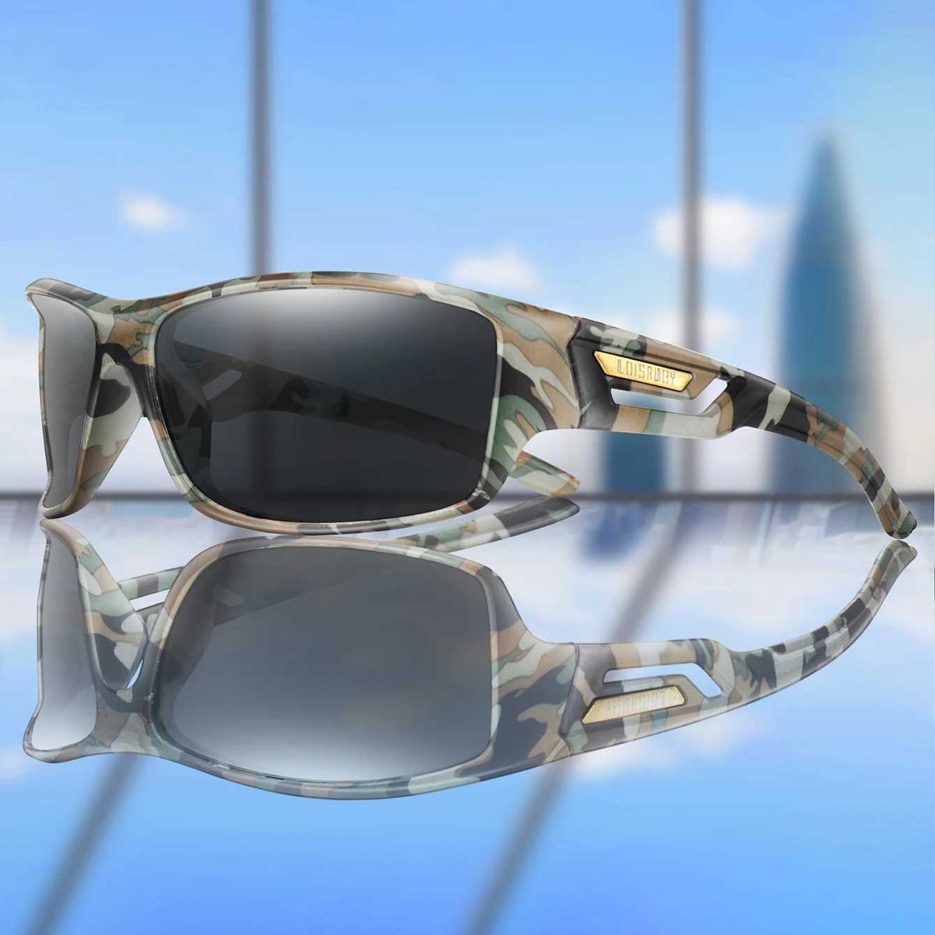 Camouflage Polarized UV400 Sunglasses Classic Luxury Sports Vintage Unisex Fishing Driving Travel Eyewear for Outdoor Activities S260304