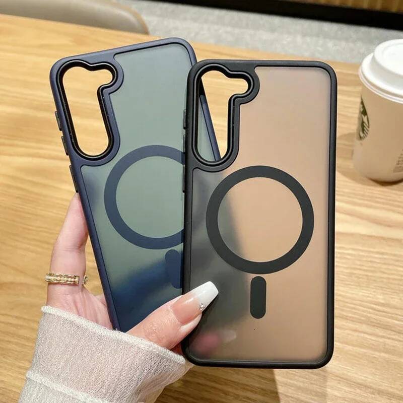 Luxury New Matte Translucent Business Phone Case for Samsung Galaxy S25 S24 Ultra S23 S22 Plus S20 S21 FE Magsafe Magnetic Cover ddmysept