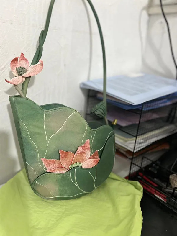 JIAERDI Chinese Style Embroidery Green Messenger Bag Wallet Women Harajuku Lotus Shoulder Bags Ladies Ancient Hanfu Handbag Chic 260307