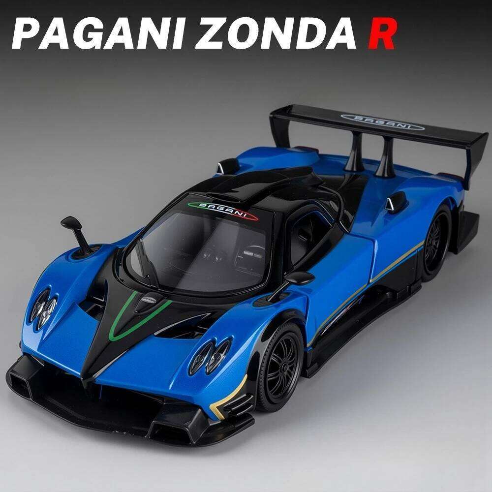 1:32 Pagani Zonda R Huaya BC Miniature Model Alloy Diecast Toys Car Doors Opened Sound Light Pull Back Vehices Boy Collect Gifts Z260306
