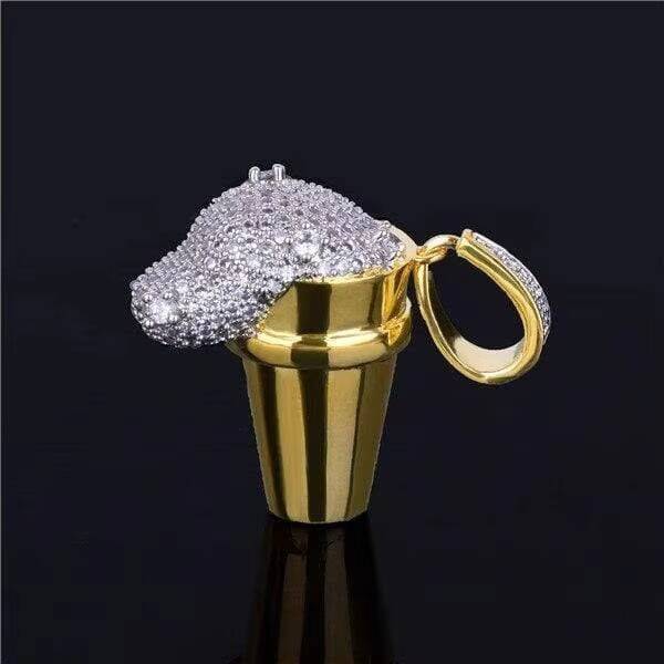 Top Trending VVS Moissanite Diamond Iced Out Hip Hop Pendant With Gold Plated 925 Silver Lean Cup Design Jewelry At Low Price