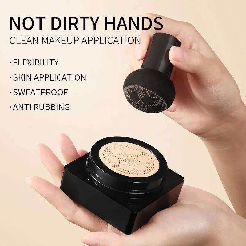 Magic Mushroom Head Air Cushion CC Waterproof Brighten Foundation Cream Women Base Makeup Face Korean Cosmetics 26L0306