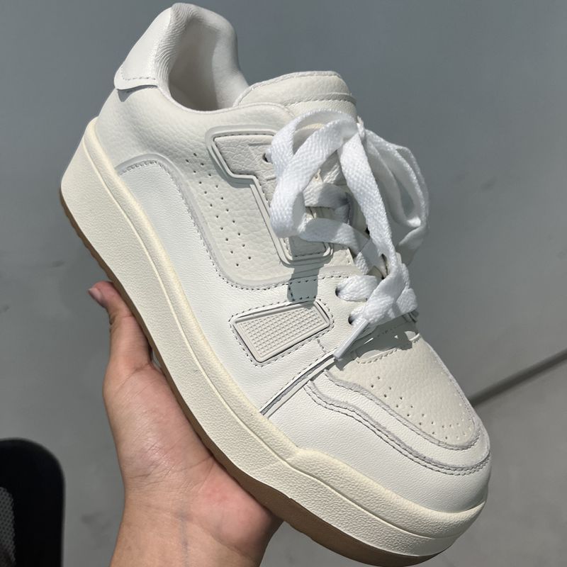 Free Shipping 2026 New Women's Genuine Leather Thick Sole Sneakers, Distressed Lace-Up White Board Shoes Size 35-40