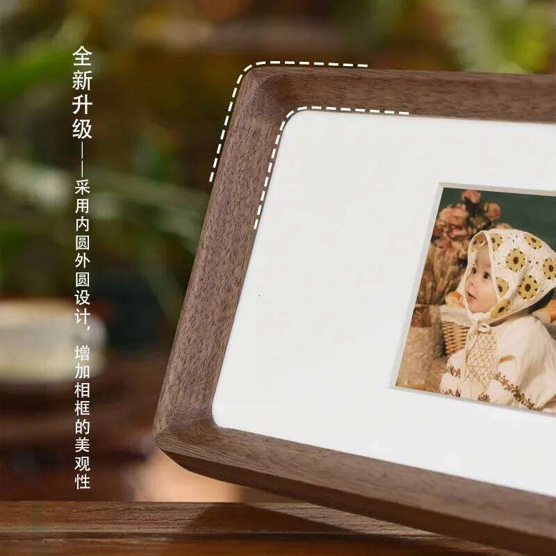 For Solid Wood Photo for Graduation and ID Pictures 1-Inch & 2-Inch Document Storage Elegant Display Frame Home Decor H260306
