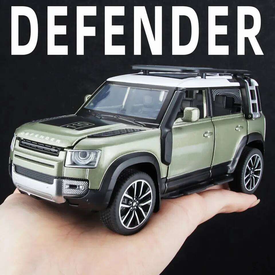 1/32 Diecast Model Car Pullback Vehicle Toy Collection for Land Rover New Defender 110, Gift, with Sound and Light Z260306