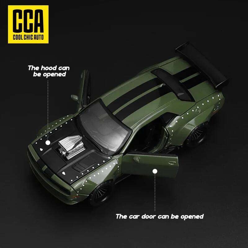 CCA MSZ 1:36 Dodge Challenger Modified Sports Replacement Model Children's and Boys' Toy Car Collection Ornament Z260306