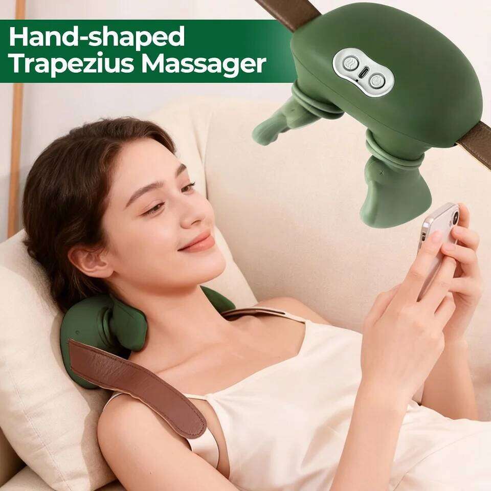 4D Hand Shaped Kneading And Massager Portable Neck Shoulder Massage Pillow Brushless Motor Trapezius masajeador 26Y0307