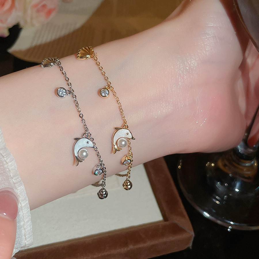 Exquisite Star-Moon Romantic Pearl Heart-Shaped Stone Bracelet for Girls, Ins-style Niche Personalized Design, Friendship Jewelry
