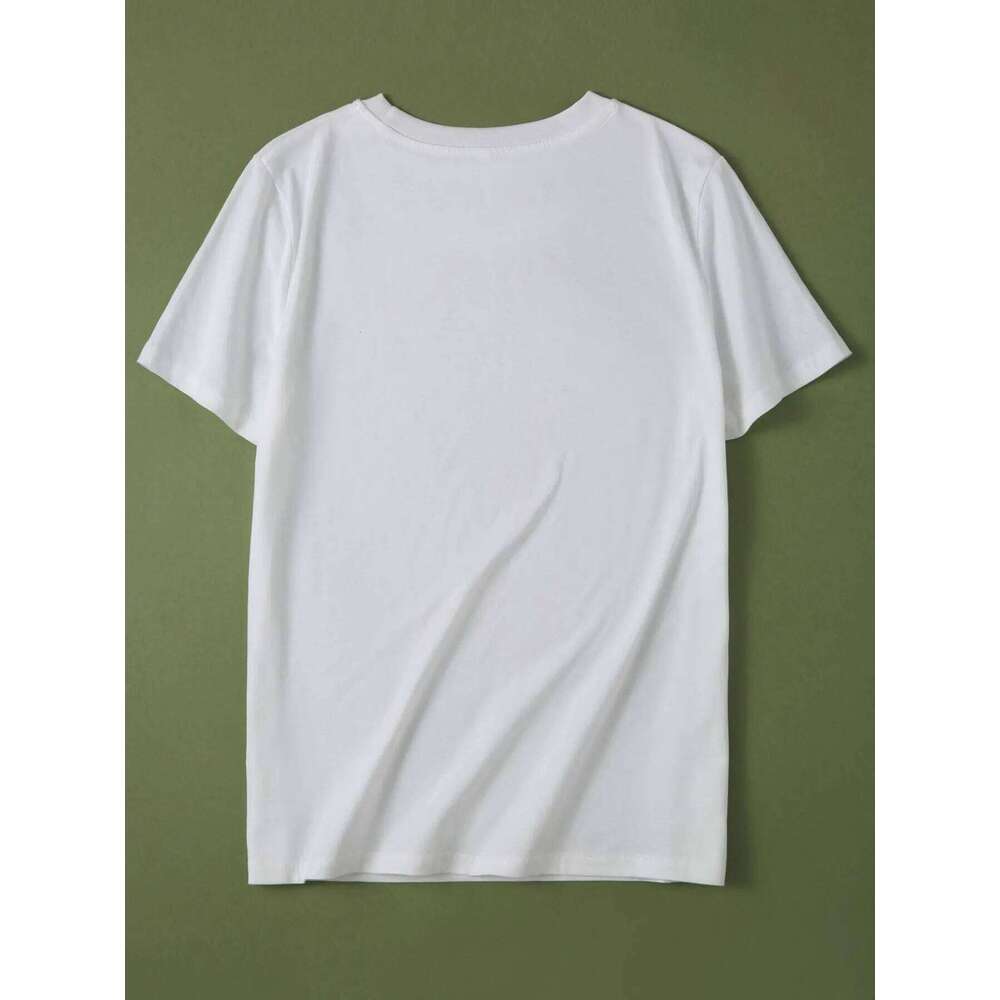 Cute Puppy High-Five Heart Graphic Print Harajuku Short Sleeve Casual Women's T-shirt Clothing Street Tops Tees XJ260306 XJ260306