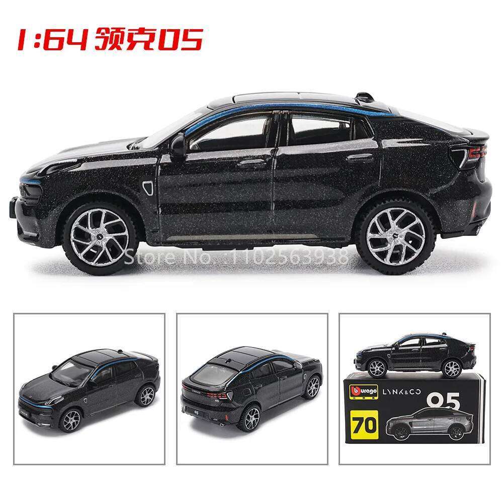 Bburago 1:64 Lynk&Co car model Small Collection Car Alloy Model Toy Gift Scene Decoration Classic and Exquisite Z260306