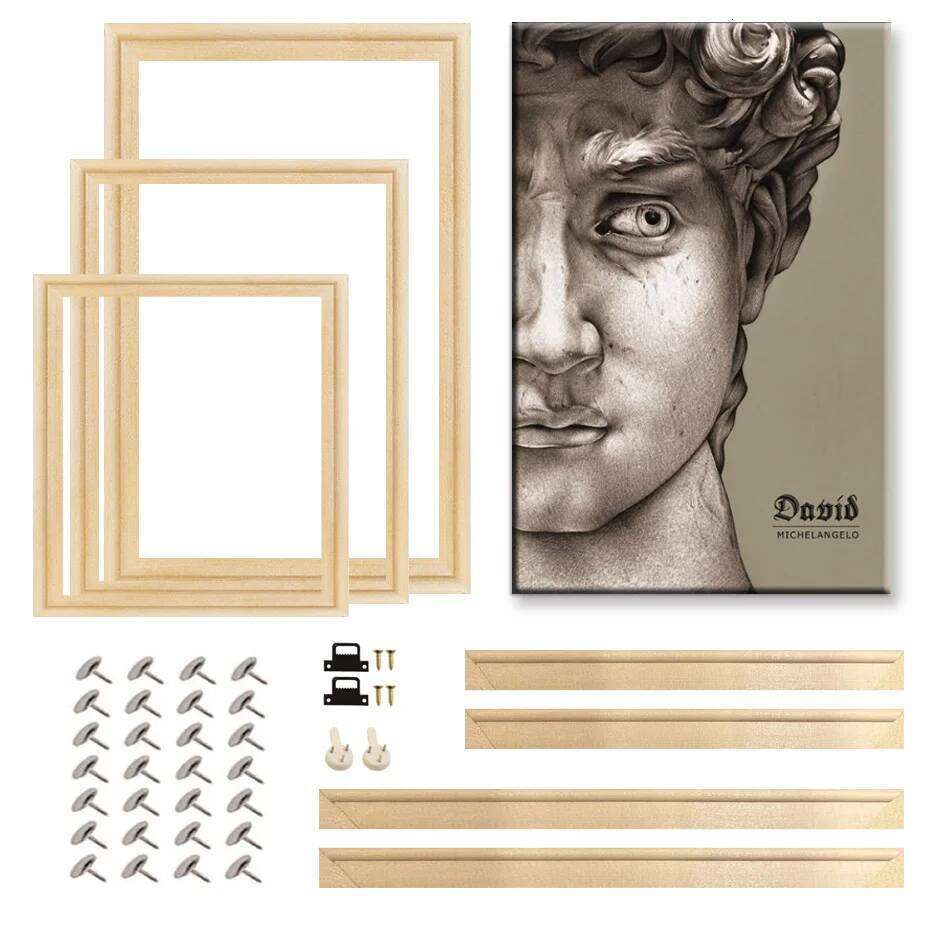 Factory Natural Wooden For Canvas Diamond Painting Picture Poster Wall Frame Home Decor H260306