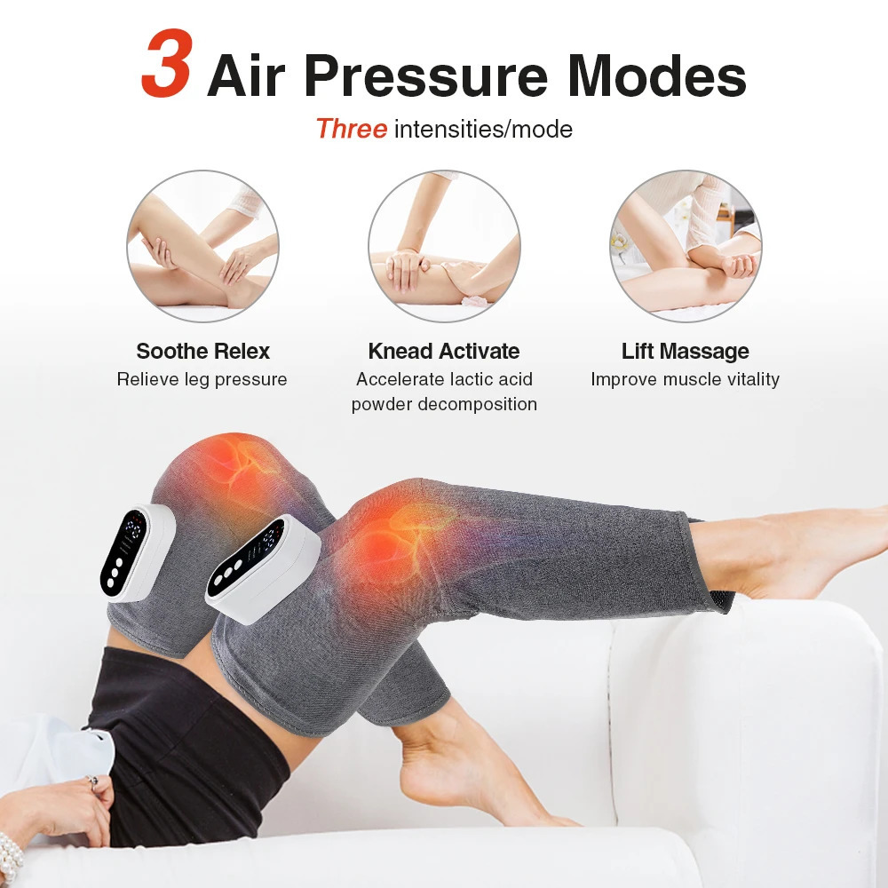 Electric Leg Massager Thigh Calf Air Compression Massager 3 Modes 360 All-Round Wrap Massage Leg Muscle Improve Calf Edema 260304