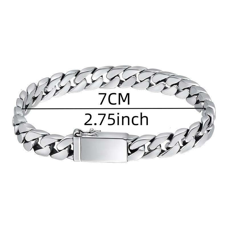 Cross-Border High-Quality Fashion Trendy Personality Miami Cuban Chain Men's Metal Bracelet Classic Banquet Jewelry Wholesale