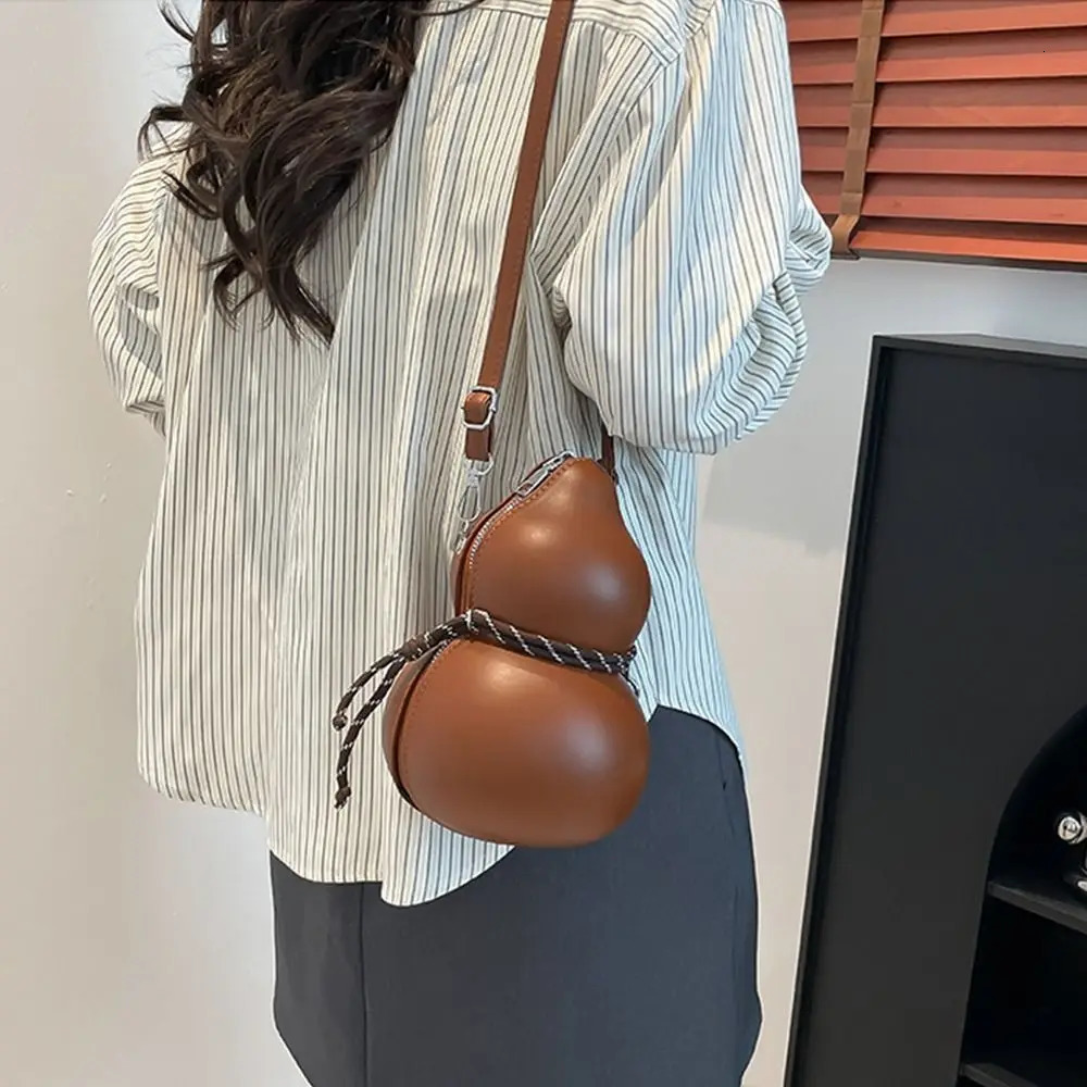 Gourd Shoulder Bag Tai Chi Casual Cross Body Chinese Style Leisure Zipper Men Women 260307