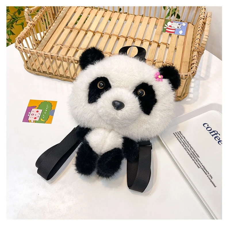 Womens Bag Fashion Panda Plush Nice Single Shoulder Crossbody Doll Backpack Cute Cartoon Kawaii Tote 260307