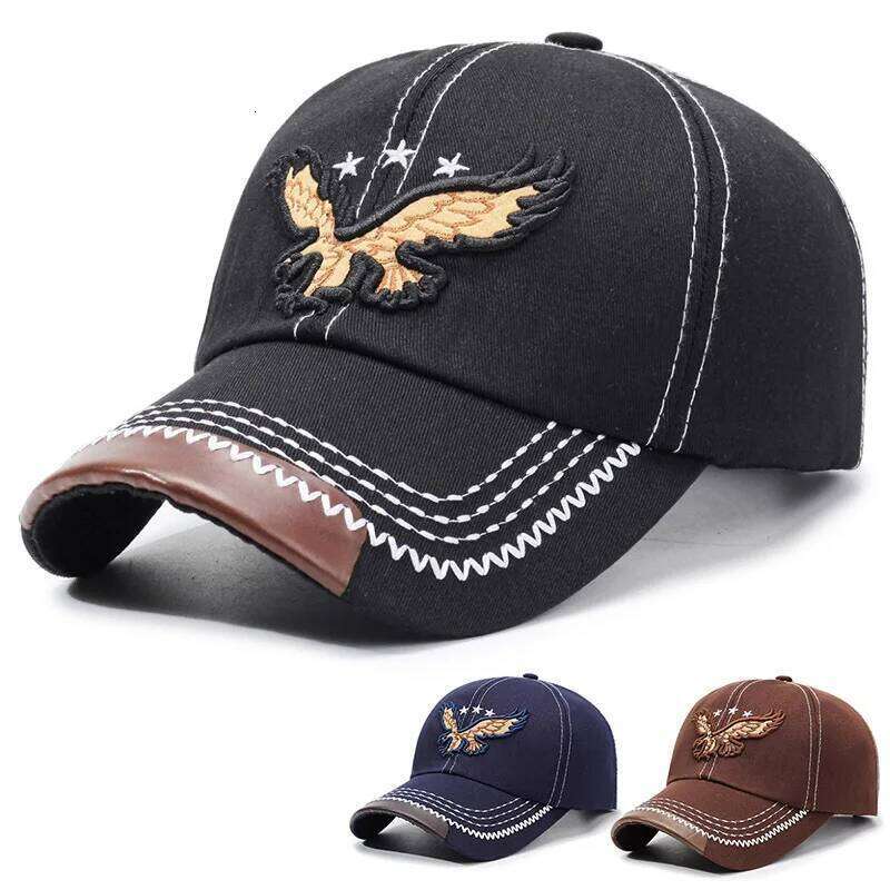 Fashionable Eagle-Embroidered Outdoor Sun Hat - Baseball Cap Style for Vacation & Leisure Y260304
