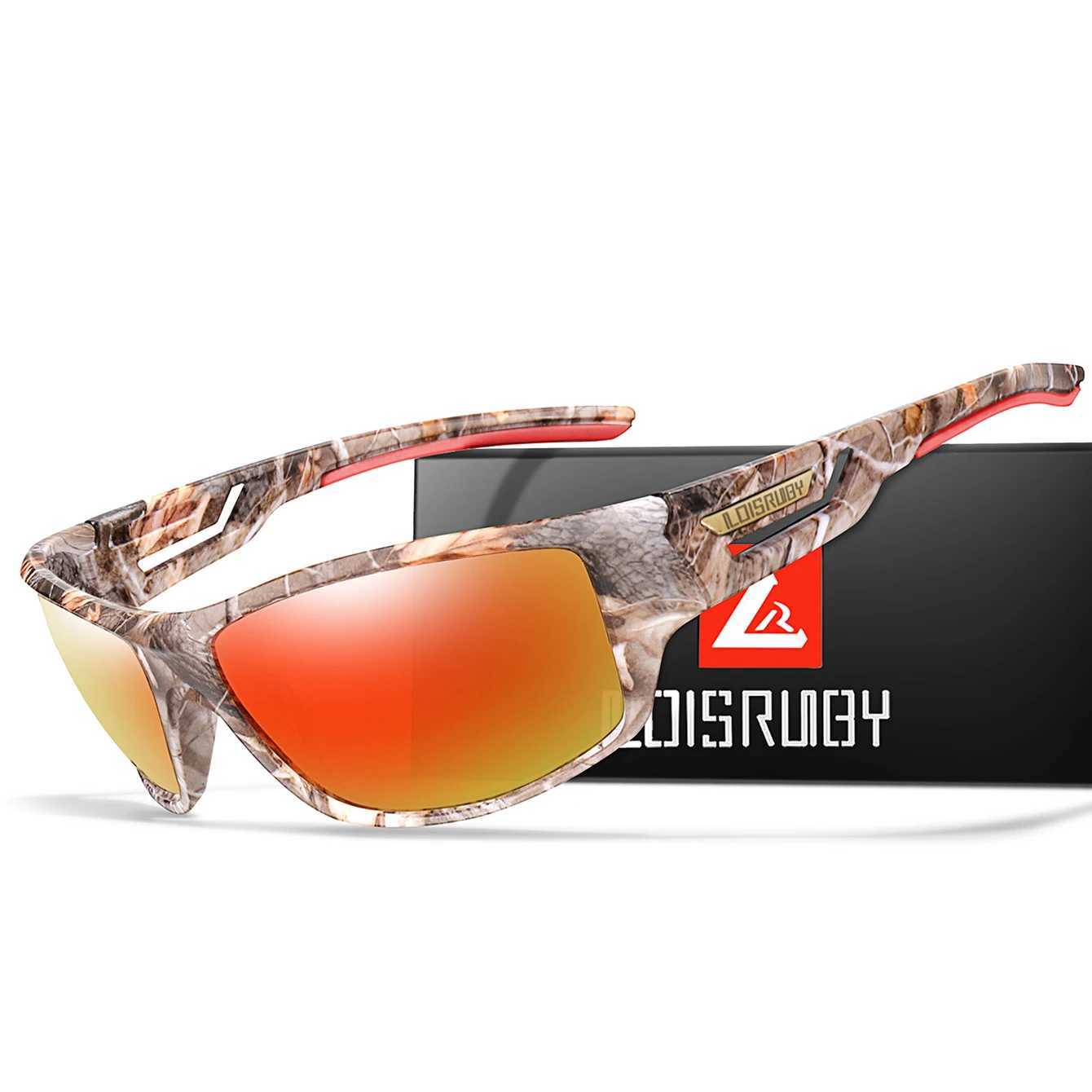 LOISRUBY Men and Womens Camouflage Polarized Cycling Sunglasses Outdoor Sports Driving Fishing Running Glasses S260304