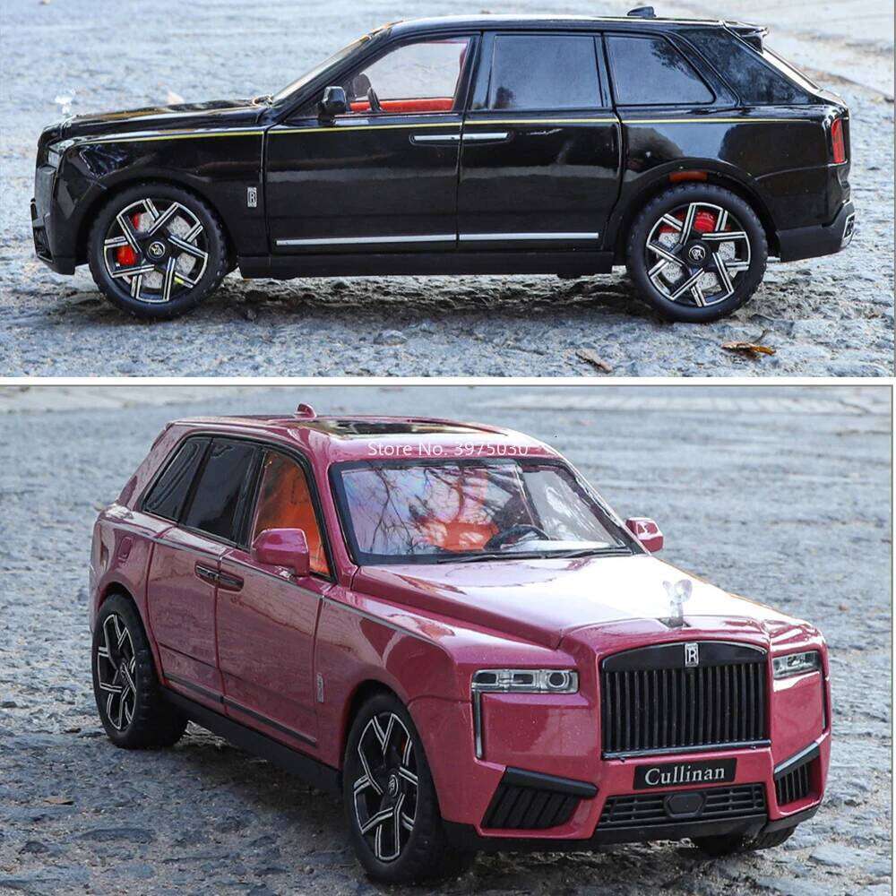 1:24 Alloy Rolls Royce Cullinan XM Model Diecast Toys Cars 6 Doors Opened Vehicles Pull Back Light Music Miniature Car Kids Gift Z260307