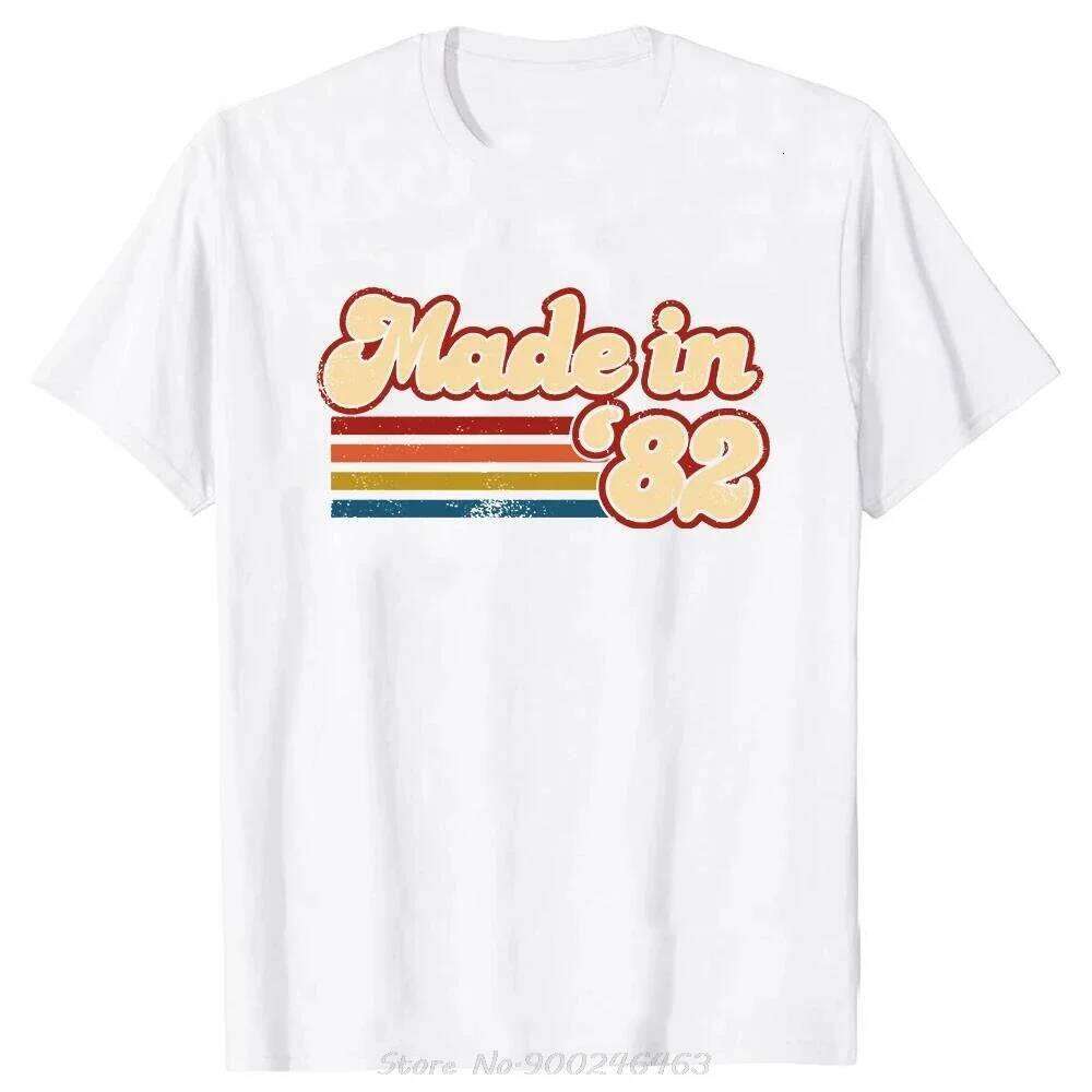 Funny Made In 1982 Limited Edition 42 Years Of Being Awesome T-shirt Summer Tshirt Birthday Womes T Shirt XJ260306