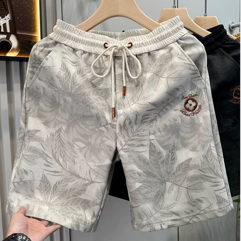 Luxury Brand Designer Clothes European High-End Fashion Heavy Embroidery Casual Sports Plus Size Men's Shorts Trendy Brand 2025 Summer New Five-P