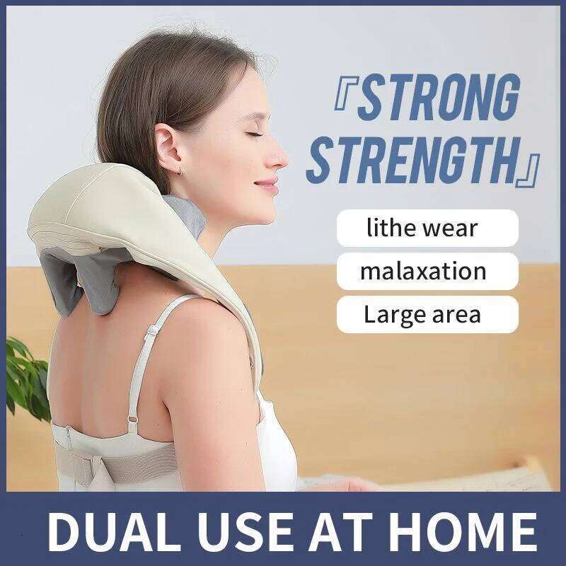 2026Bionic Finger Shoulder Massager Wireless Cervical Trapezius Kneading Massage Shawl Brushless Motor Neck Masajeador 26Y0307