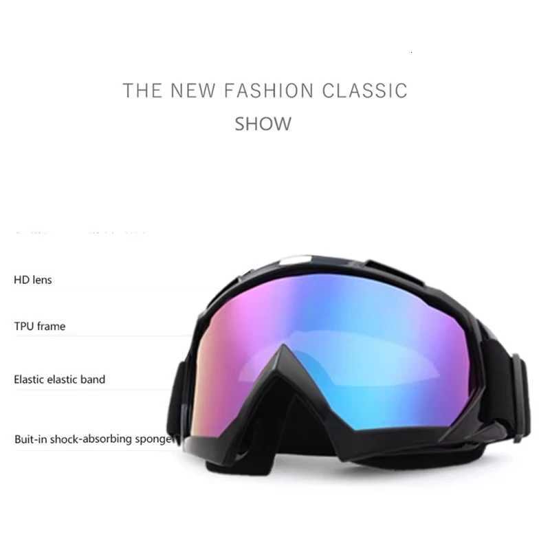 Large Frame Ski Goggles with Colorful Lens Anti-Collision Anti-Glare Lens Outdoor Sport Snow Snowboard for Snowboarding Skiing S260304