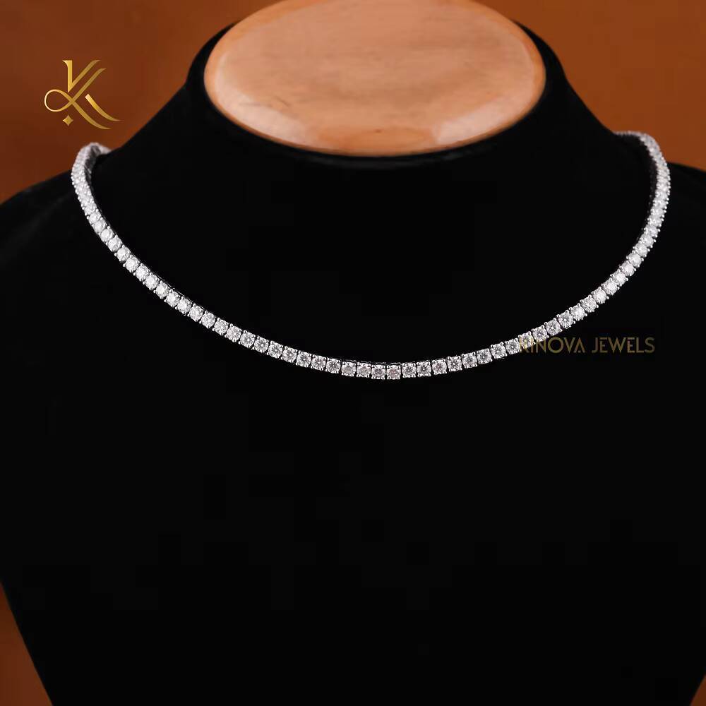 Modern Hip Hop Neck Chain With Glittering Moissanite Diamonds Crafted For Superior Shine And Unique Urban Fashion Aesthetics