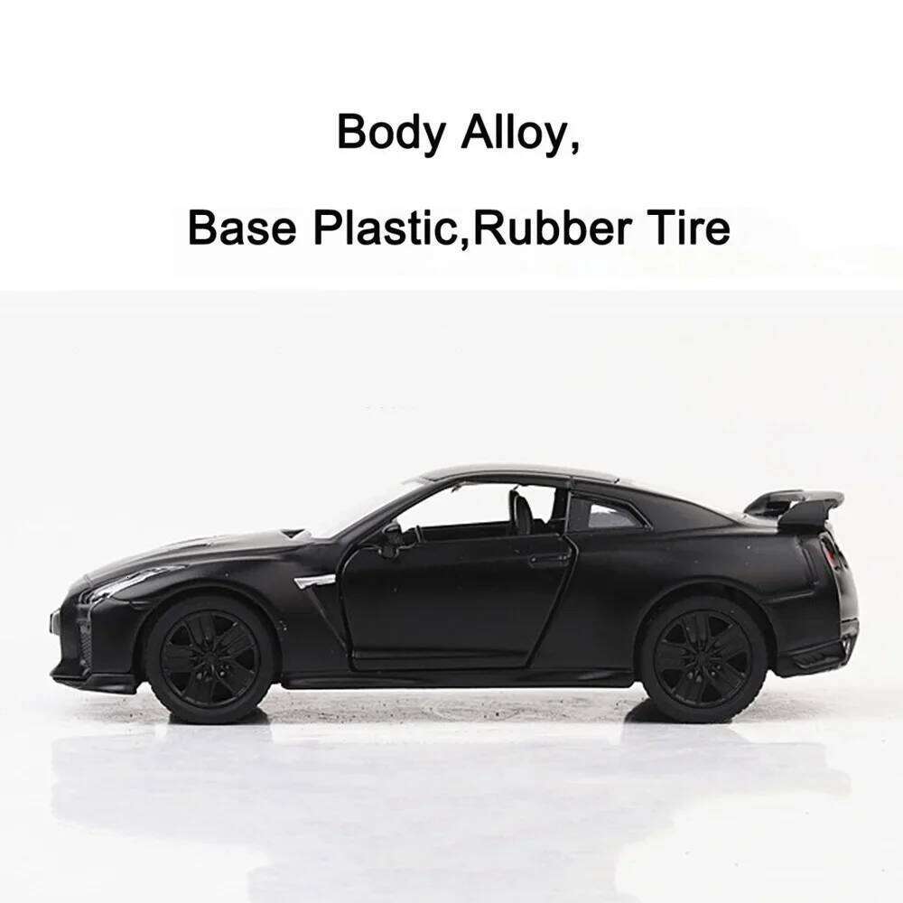 1:36 Scale GTR Alloy Diecast Cars Toys Models Wheel Pull Back Vehicles Doors Opened Rubber Tires Car Model Boys Decoration Gifts Z260307