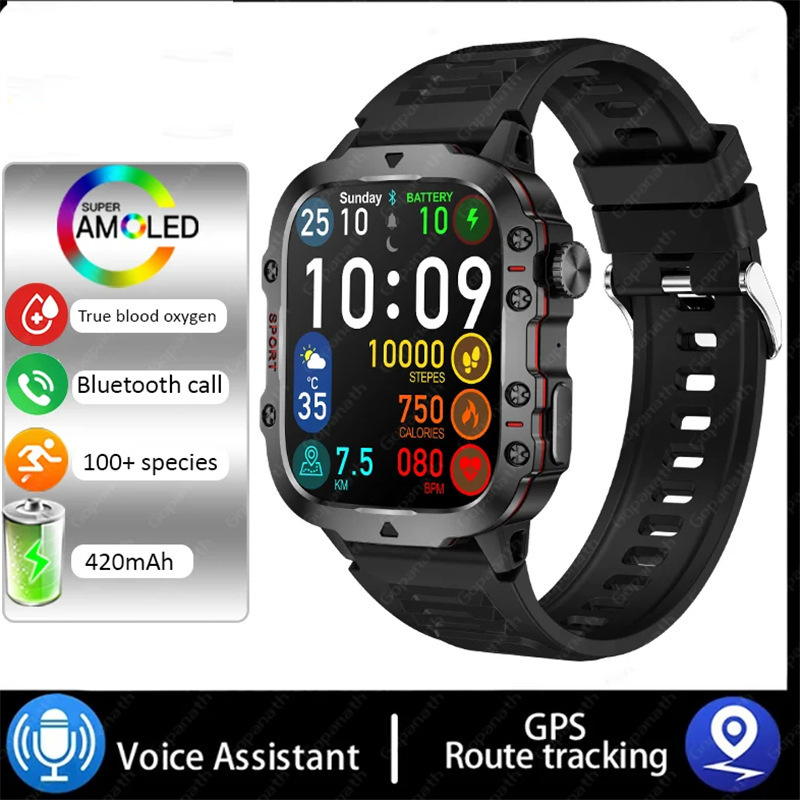 2025 LED Mens Smartwatch Bluetooth Talking Smartwatch Multi Sport Mode Health Monitor Outdoor Sport Smart Watch For Android 251210