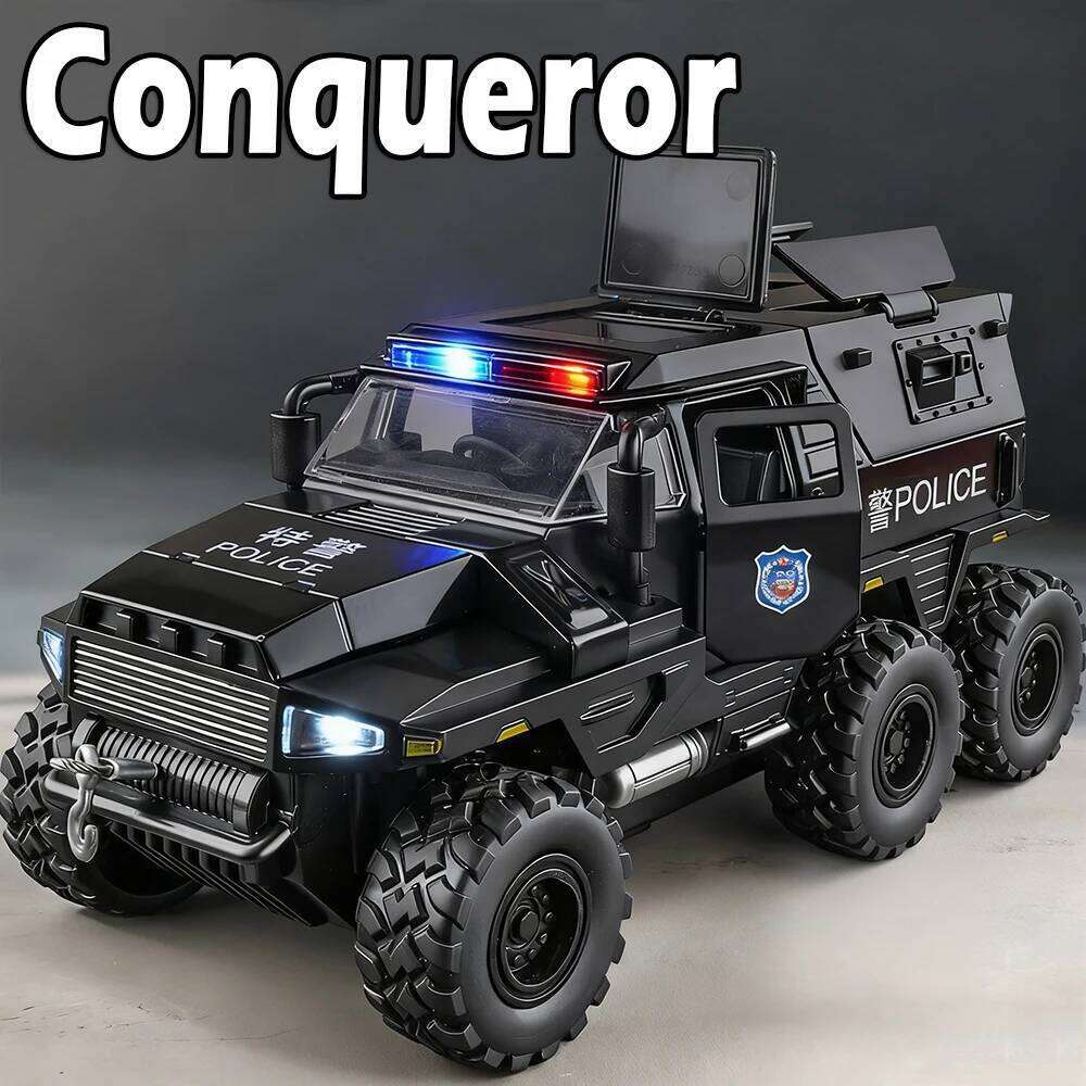 1:32 Conqueror Dongfeng Mengshi Armored Vehicle Diecast Model Alloy Toys Doors Opened Sound Light Pull Back Car Christmas Gifts Z260306