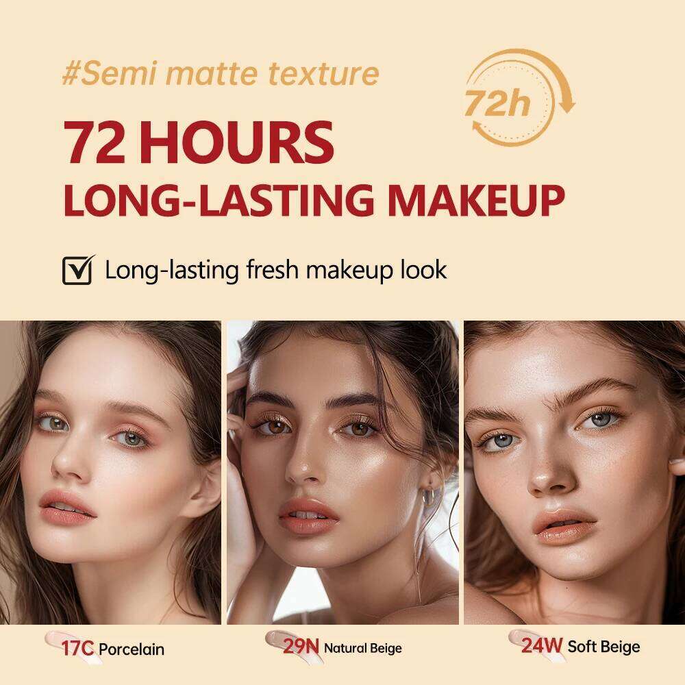 72 Hours Super Fit Cushion Foundation Full Coverage Waterproof Long-lasting Concealer 9 Colors Makeup Semi-Matte 26L0306