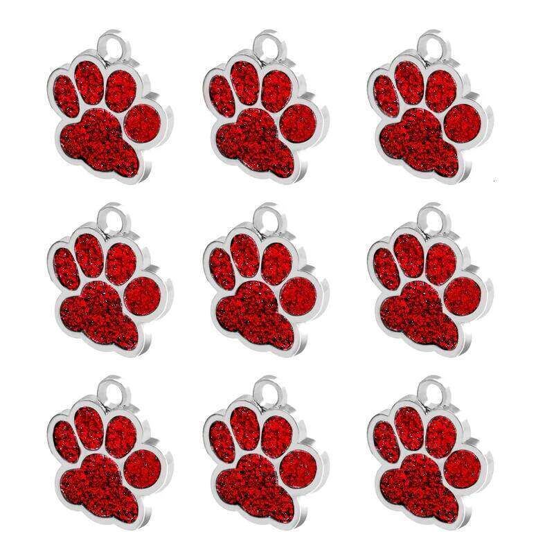 Wholesale 100 Pcs Paw Dog Id Tag Nameplate Engraved Custom Personalized Cat Keyrings Collar Plate Pet Shop Bamubi