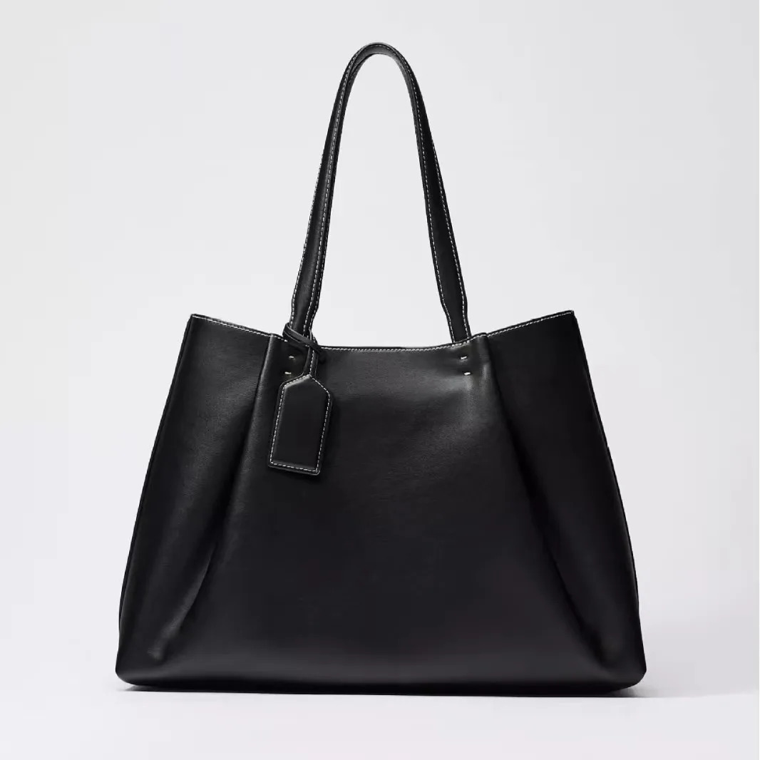 CLIP TOTE BAG womens fashion y handbag n pure color contracted and single shoulder senior PU leather handbags 260228