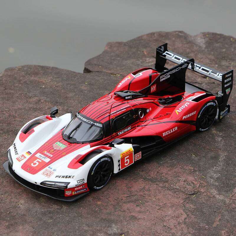 Bburago 1:24 Porsche 963 Alloy Car Model 911 918 Diecast Vehicles Toy Collection Miniature Die Cast Toys Z260306