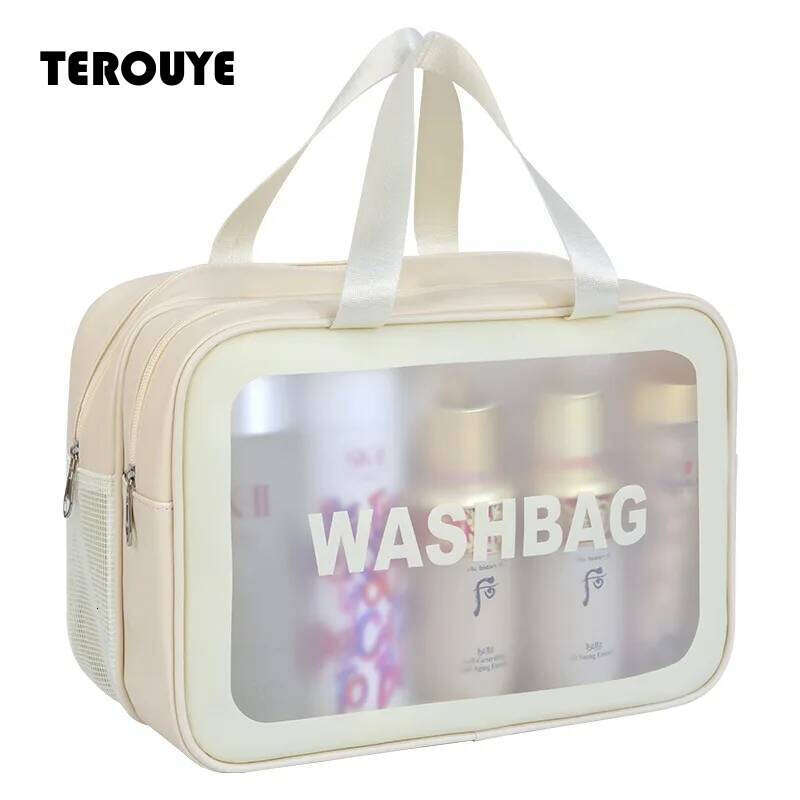Wet-Dry Separation Makeup Portable Toiletry Travel Large Capacity Storage Bag Fitness Swimming Essentials TEROUYE