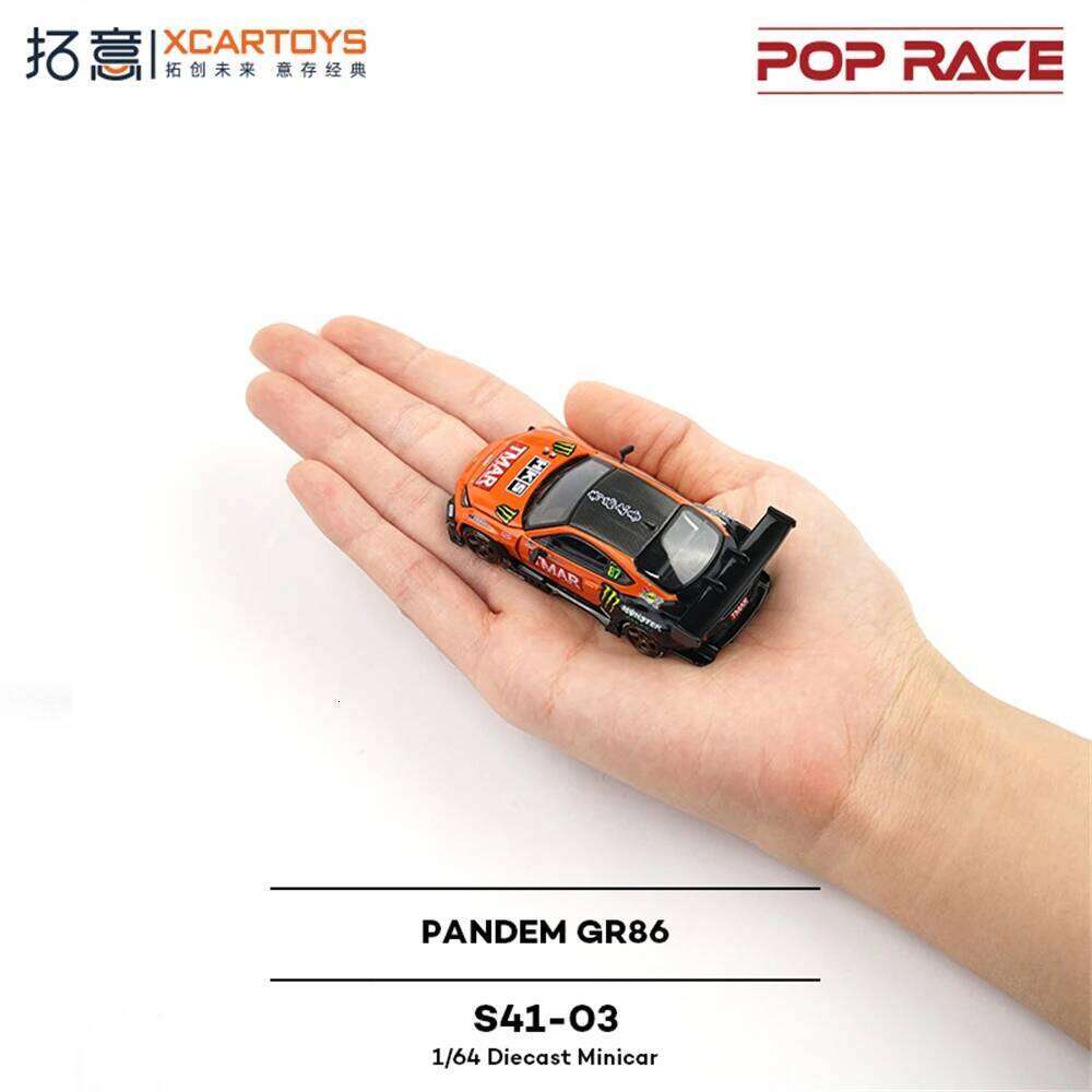 POPRACE 1:64 Scale High Quality Simulation Supercar PANDEM GR 86 Racing Model Alloy Car Collection Ornaments Birthday Gift Z260306