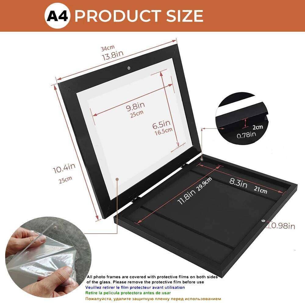 Children Art Frames Front Open Changeable Kids Frametory for Poster Photo Drawing Paintings Pictures Display Home Decor H260306