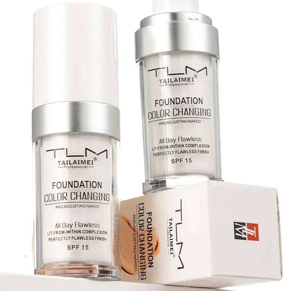 30ml Magic Color Changing Foundation Liquid Soft Matte Long Lasting Hydrating Base Maquiagem Korea Makeup 26L0306